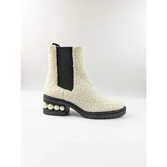 Nicholas Kirkwood Casati Pearl-Embellished Ankle Boots Size 38.5 EU MSRP $1,389 - Picture 3 of 11